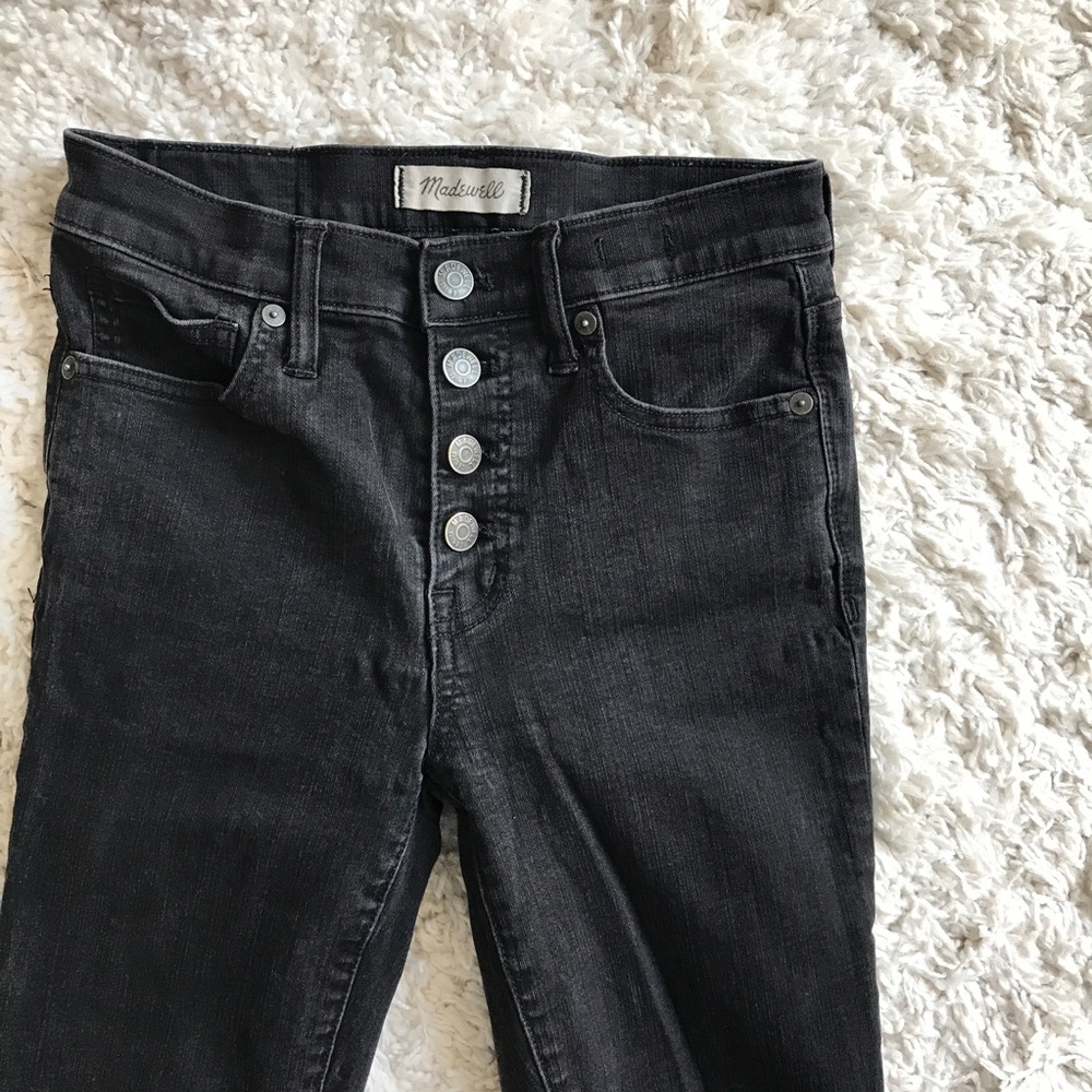 Madewell 9 inch high rise button skinny jeans